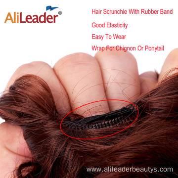 Synthetic Hair Circle Elastic Hair Bands Bun Extensions
